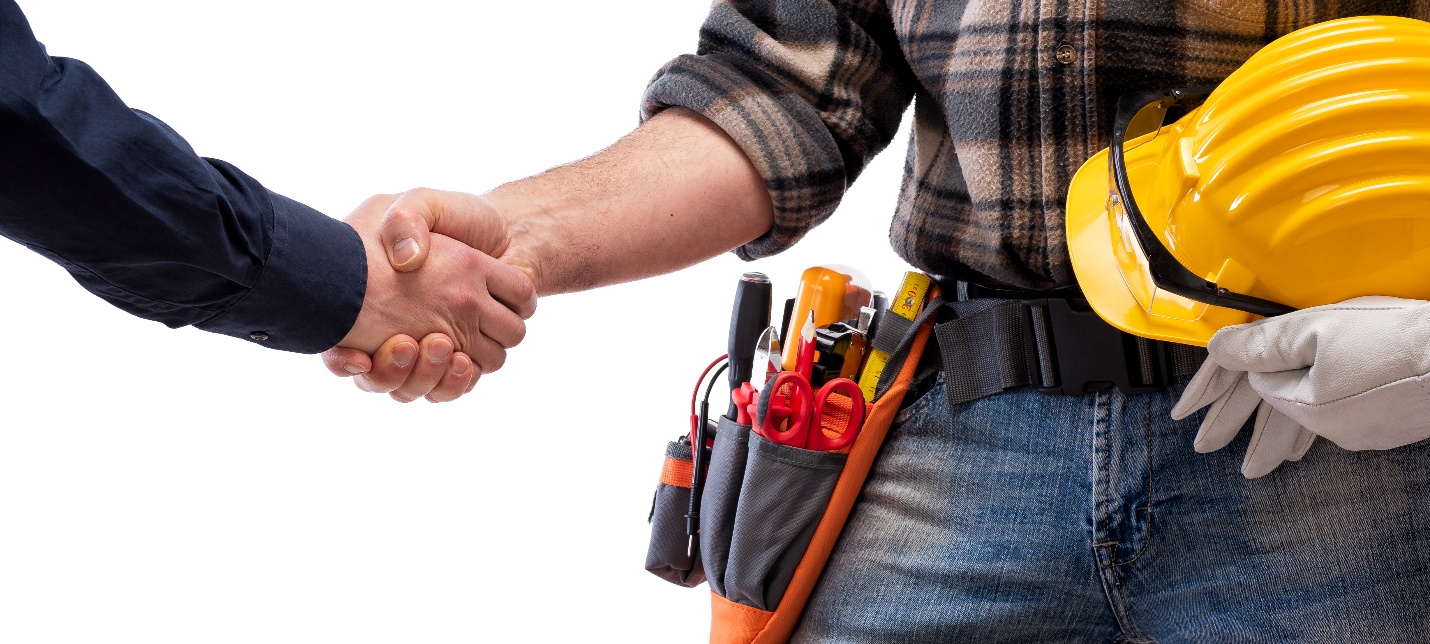 A handshake of a person in a tool belt

AI-generated content may be incorrect.