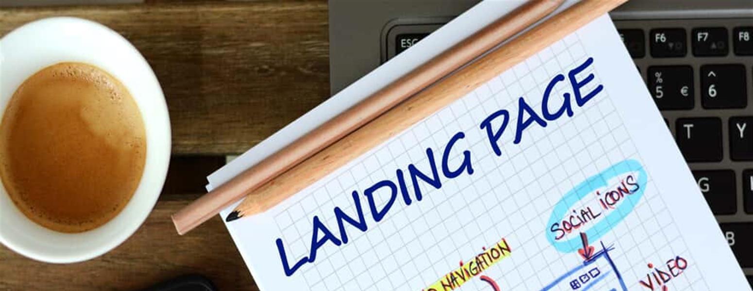 Landing page layout notepad