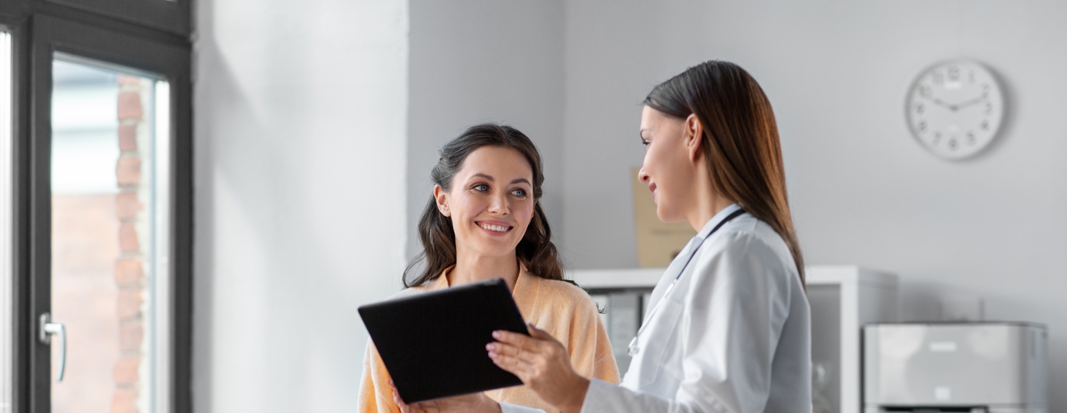 Doctor talking to a patient