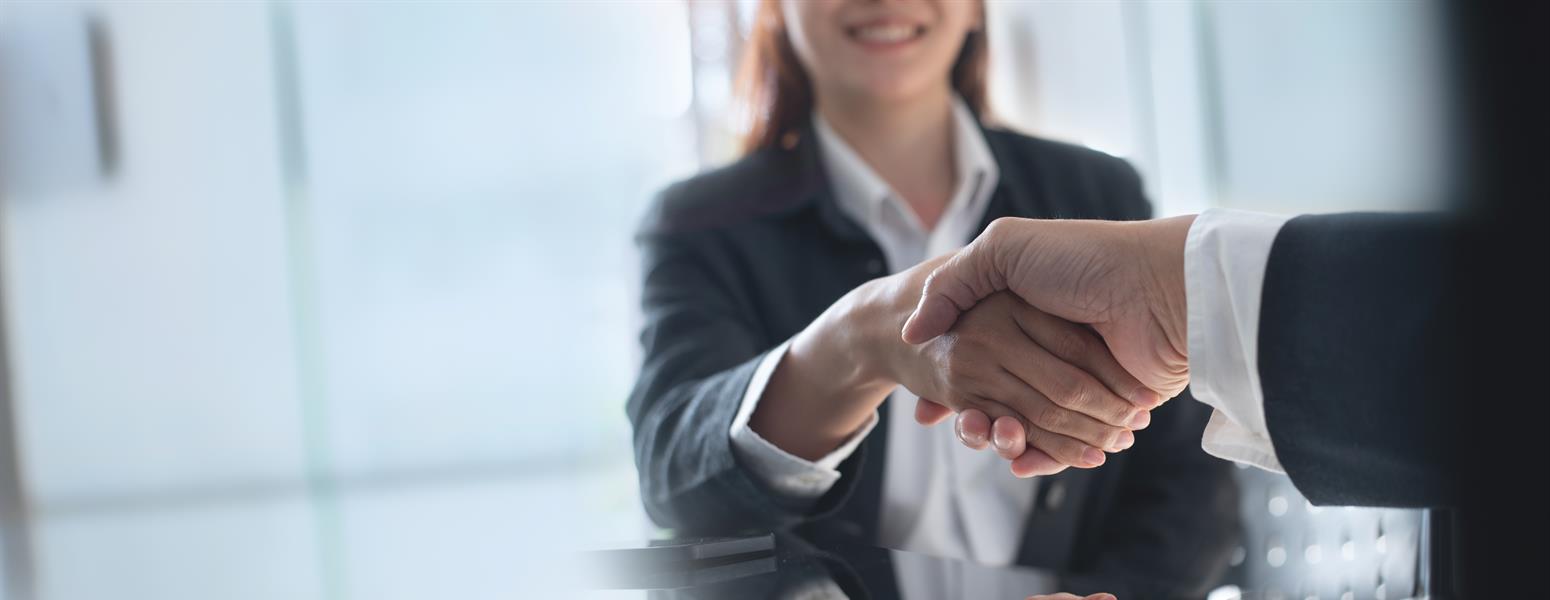 Two people shaking hands