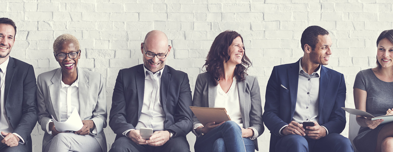 Group of people waiting for an interview