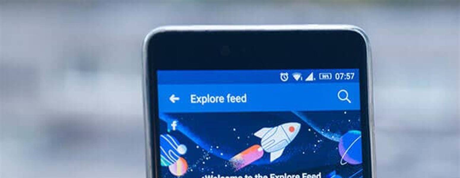 Facebook ad on a mobile phone.
