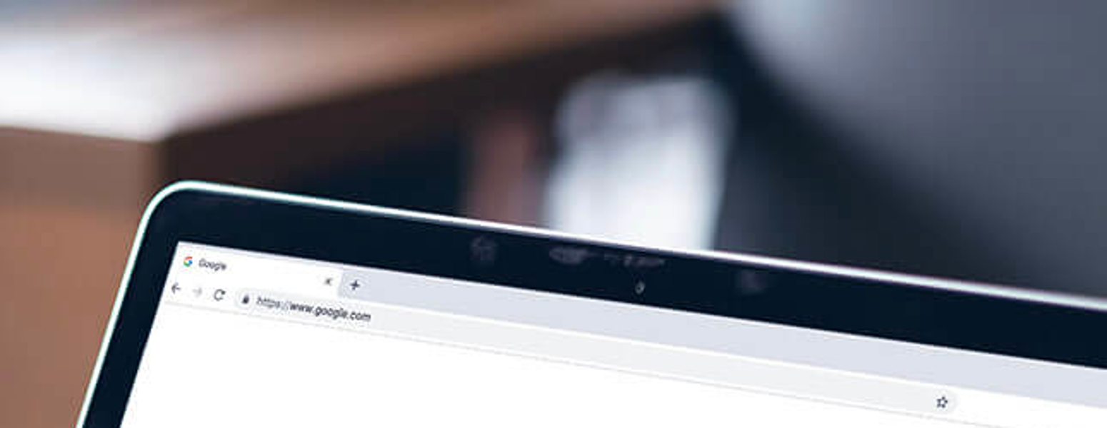 Image of someone preforming a search on Google.