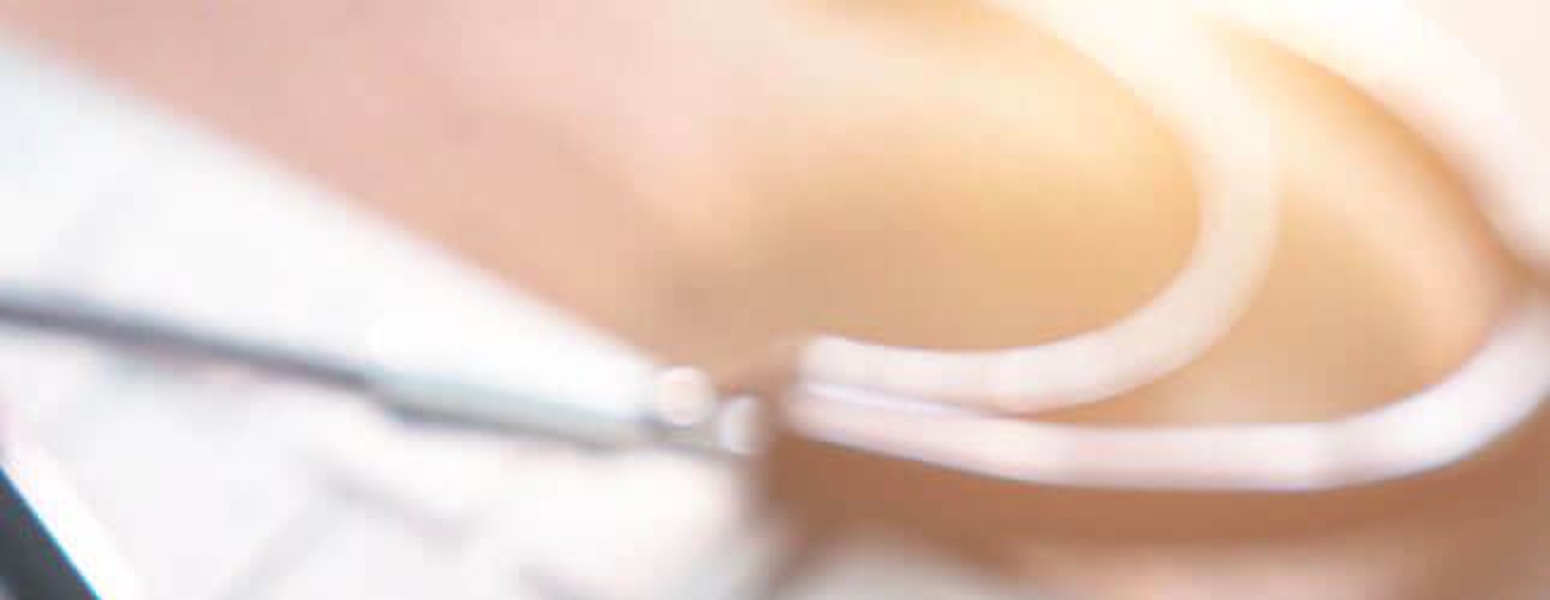 Stethoscope on a keyboard