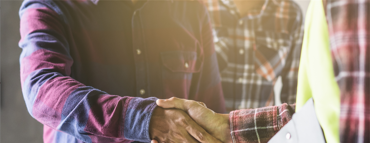 Two men shaking hands