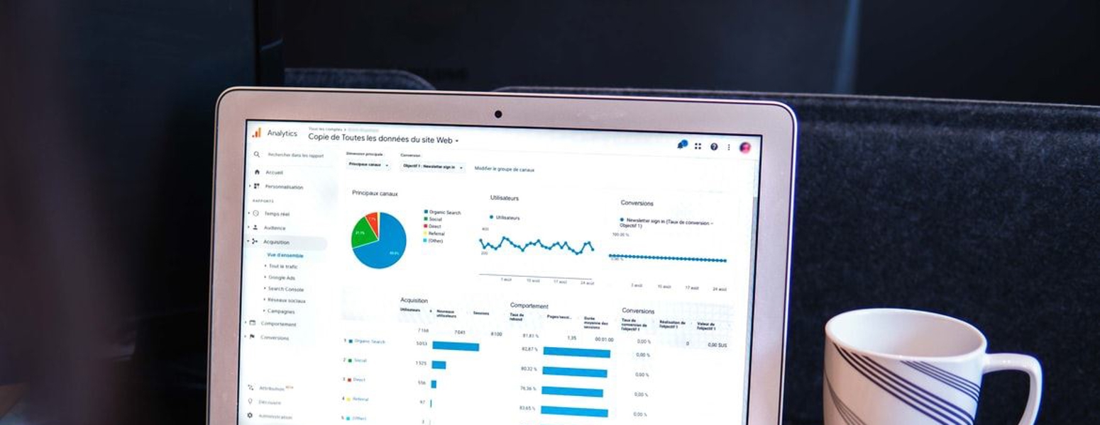 Marketer looking at Google Analytics