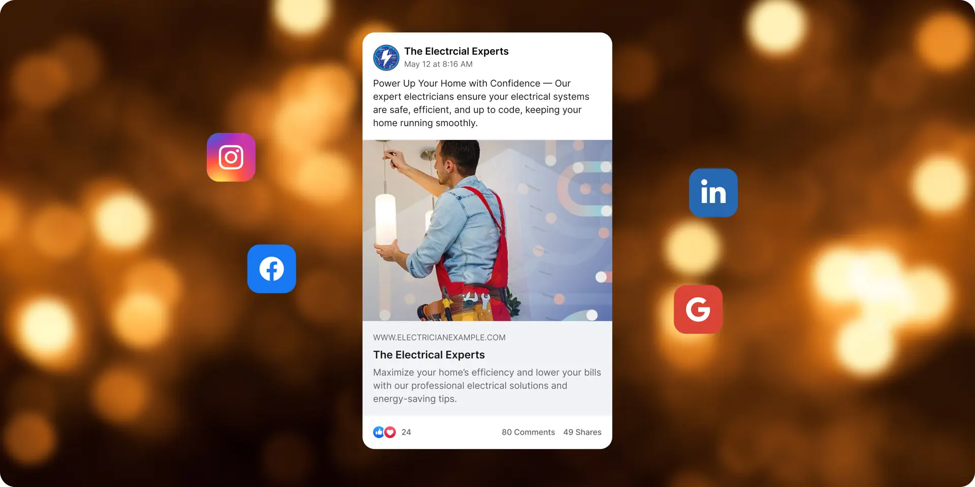 The Electrical Experts social media post