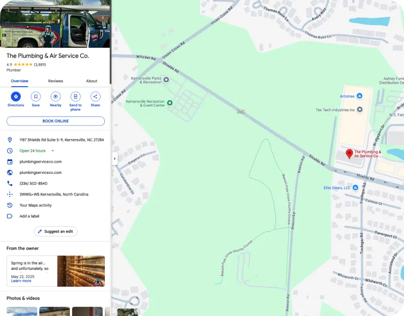 Plumber Google Business Profile