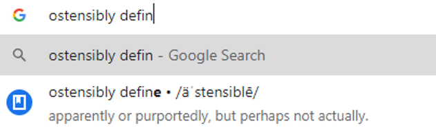 Google definition auto-fill 