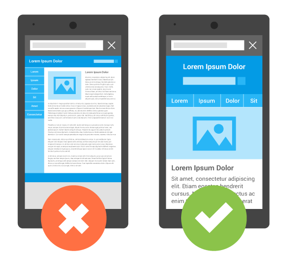 Two mobile website wire frames