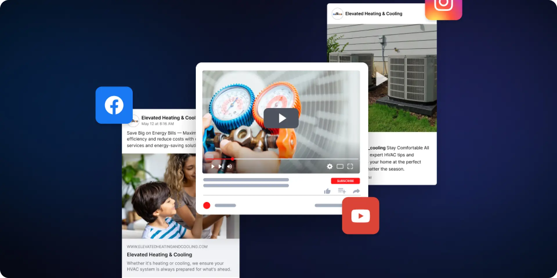 HVAC social media channels