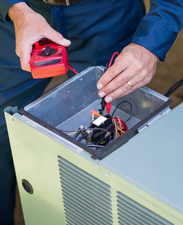 Mechanic working on HVAC