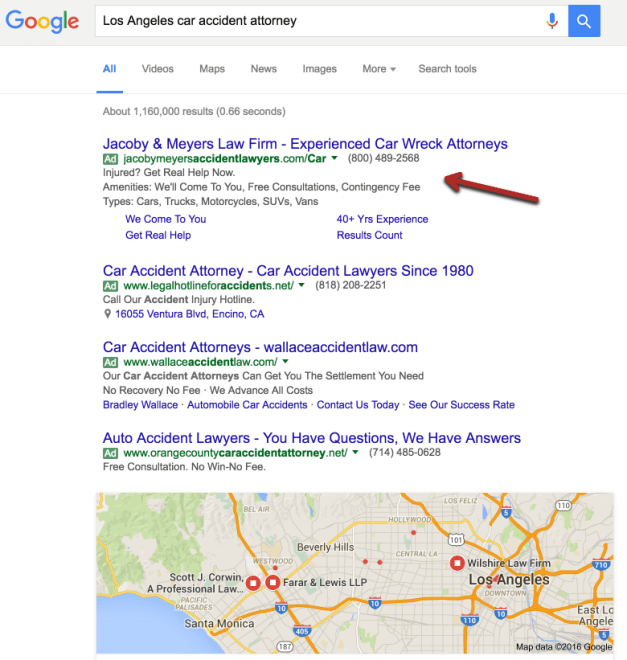 PPC Ad on Search Engine Results Page