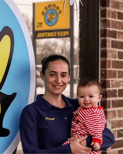 Frames Pest Control Worker With a Baby