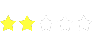 Rating with two out of five stars