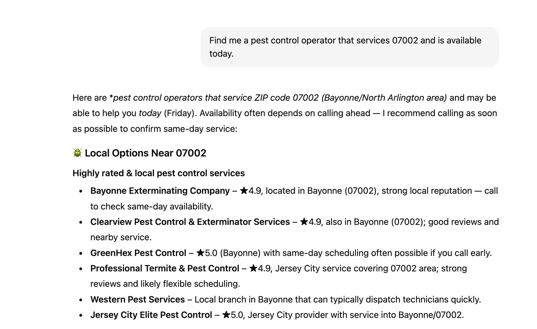 Pest Control ChatGPT Atlas image result